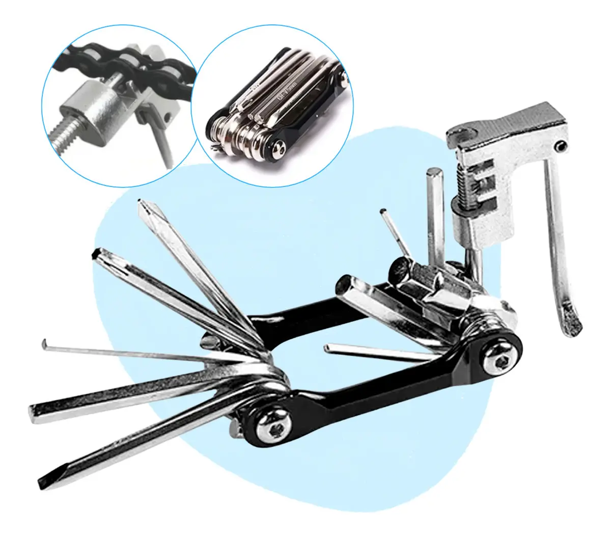 Multitool bicicleta com chave de corrente