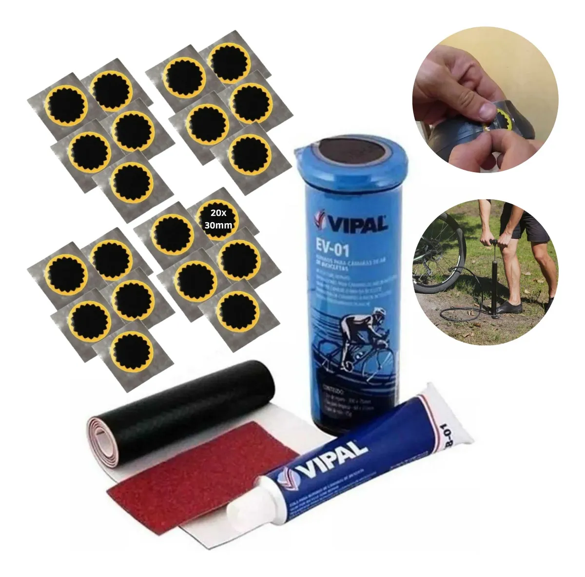 Kit reparo de pneu bicicleta